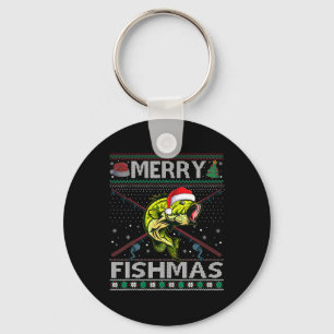 Chaveiro Feliz Fishmas Byss Peixe Pescaria Natal Suéter Fei