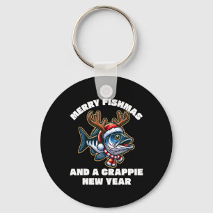 Chaveiro Feliz Fishmas E Um Ano Novo Crappie Piada De Pesca
