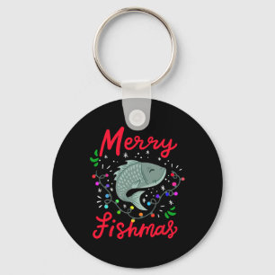 Chaveiro Feliz Fishmas Engraçado Árvore de Natal Luzes de P