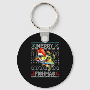 Chaveiro Feliz Fishmas Natal Férias Papai Noel Pescaria Nat