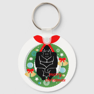 Chaveiro Feliz gorila de natal