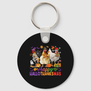 Chaveiro Feliz Hallothanksmas Dia das Bruxas Ação de Graças