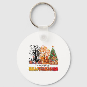 Chaveiro Feliz Hallothanksmas Turquia Dia de Ação de Graças