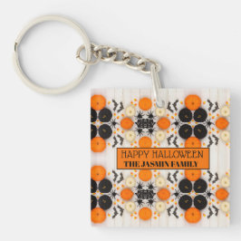 Chaveiro Feliz Halloween Abóbora Laranja