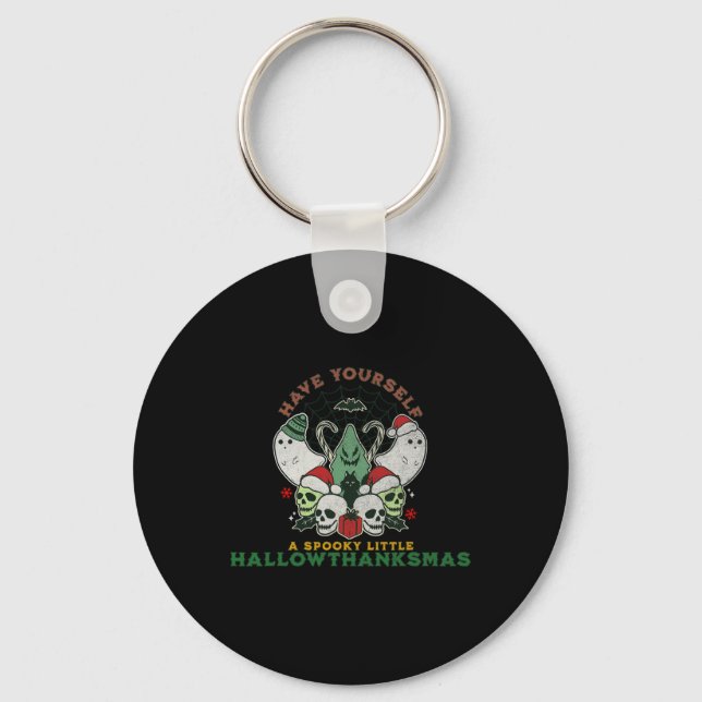 Chaveiro Feliz HallowObrigadoMas Natal F (Frente)