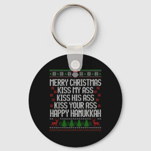 Chaveiro Feliz Hanukkah Beija Meu Feliz Natal