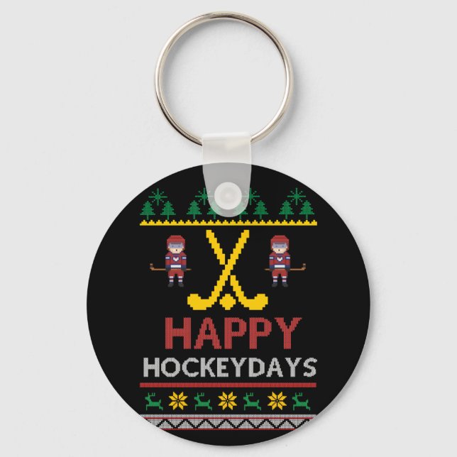 Chaveiro Feliz Hockeydays Hockey Natal Gift (Frente)