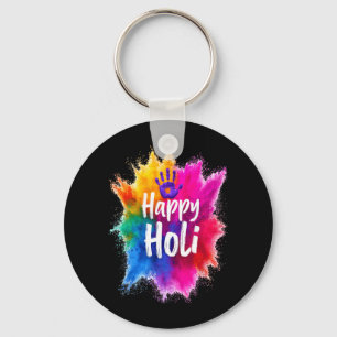 Chaveiro Feliz Holi para Mulheres Homens Crianças Cor Índia