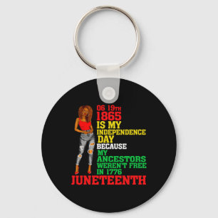 Chaveiro Feliz Juntee É Meu Dia de Independência Negro Livr