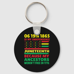 Chaveiro Feliz Juntee É Meu Dia de Independência Negro Livr