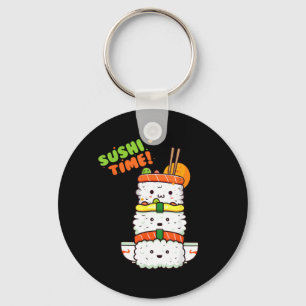 Chaveiro Feliz Kawaii Sushi e Sunshine Pronto para o Verão
