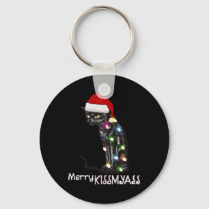 Chaveiro Feliz Kissmy Divertido Cat Natal Luzes 3
