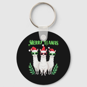 Chaveiro Feliz Lhamas Natal engraçado Férias animais Llama