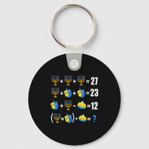 Chaveiro Feliz Menorá de Hanukkah Dreidel Donut Matemática