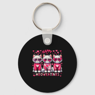 Chaveiro Feliz Meowentines Gatos Fofos do Dia dos Namorados