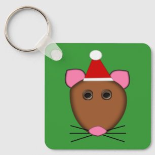 Chaveiro Feliz Mouse de Natal Personalizado