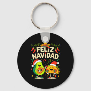 Chaveiro Feliz Natal Abacate Tacos Mexicano Natal Divertido