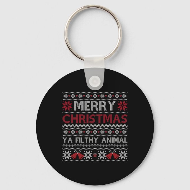 Chaveiro Feliz Natal Animal Imundo Seu Estilo Feio De Natal (Frente)
