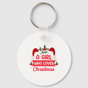 Chaveiro Feliz Natal Apenas Uma Menina Que Ama O Natal