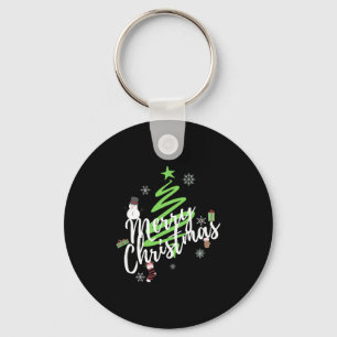 Chaveiro Feliz Natal, Árvore de Natal, Neve de Natal