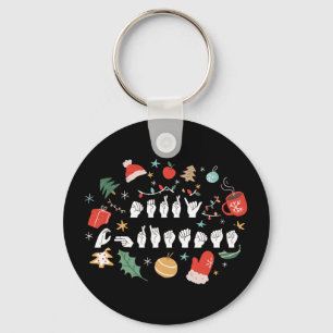 Chaveiro Feliz Natal - ASL American Sign Language III