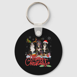 Chaveiro Feliz Natal Bernese Papais noeis de montanha Reind