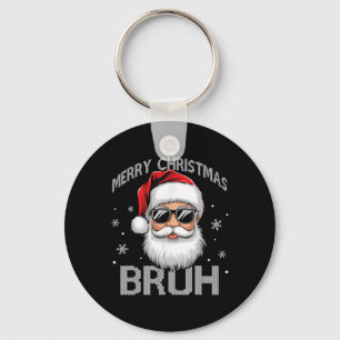 Chaveiro Feliz Natal Bruh Funny Papai Noel Retro Men W