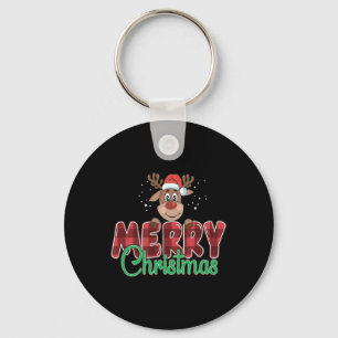 Chaveiro Feliz Natal Buffalo Xadrez Vermelho Papais noeis R