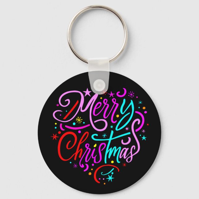 Chaveiro Feliz Natal - Camiseta Design de Natal (Frente)