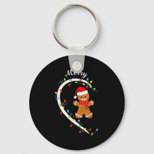 Chaveiro Feliz Natal Casal Biscoito de Natal Pijama de Nata