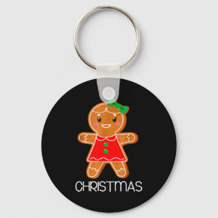 Chaveiro Feliz Natal Casal Biscoito de Natal Pijama de Nata