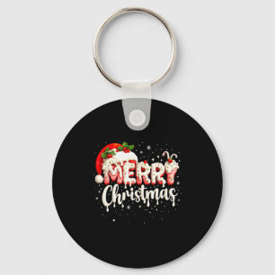 Chaveiro Feliz Natal Chapéu do Papai Noel Xmas Família Pija
