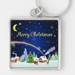 Chaveiro Feliz Natal com Crescent Moon