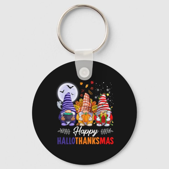Chaveiro Feliz Natal de Ação de Graças de Halloween HalloOb (Frente)