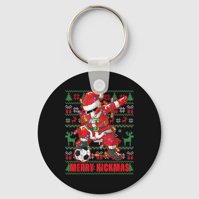 Chaveiro Feliz Natal de chute de futebol Byll Ugly Juventud (Frente)