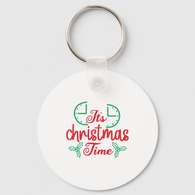 Chaveiro Feliz Natal É Hora De Natal (Frente)
