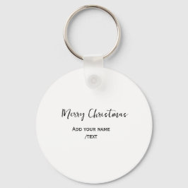 Chaveiro Feliz Natal Elegante adiciona texto simples modern