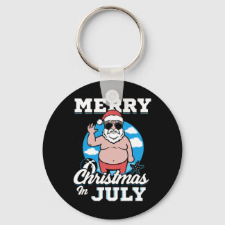 Chaveiro Feliz Natal Em Julho Divertido Papai Noel