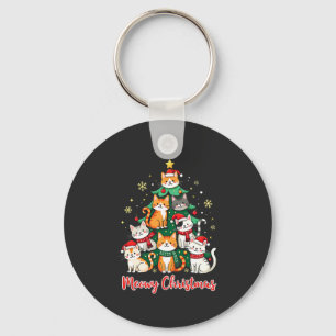 Chaveiro Feliz Natal Engraçado Catmas Kitten Árvore de Nata