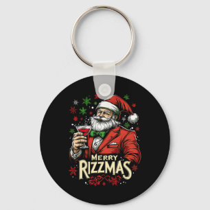 Chaveiro Feliz Natal Engraçado Papai Noel Rizzmas