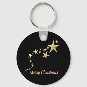 Chaveiro Feliz Natal, estrelas ouros