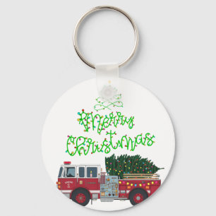 Chaveiro Feliz Natal Firecaminhão Xmas Tree Leva Meninos Pa