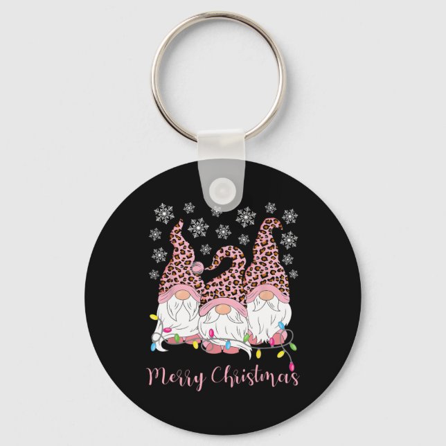 Chaveiro Feliz Natal Gnomos Xmas Família Gnomos Me Deixam (Frente)