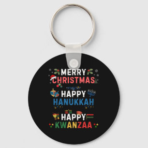 Chaveiro Feliz Natal Hanukkah Feliz Kwanzaa 10