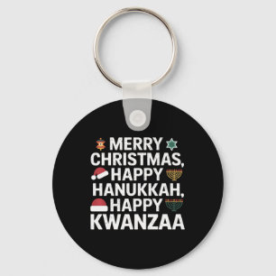 Chaveiro Feliz Natal Hanukkah Feliz Kwanzaa 15
