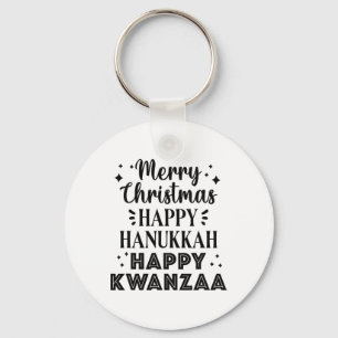 Chaveiro Feliz Natal Hanukkah Feliz Kwanzaa 5