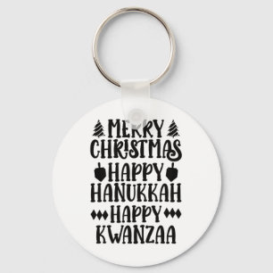 Chaveiro Feliz Natal Hanukkah Feliz Kwanzaa 6