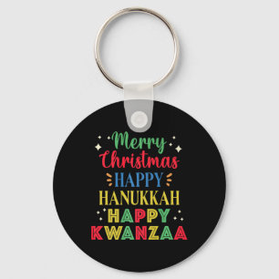 Chaveiro Feliz Natal Hanukkah Feliz Kwanzaa 9