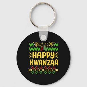 Chaveiro Feliz Natal Kwanzaa Estilo de Suéter Feio Africano