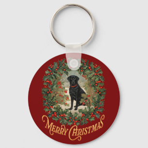 Chaveiro Feliz Natal Labrador Retriever